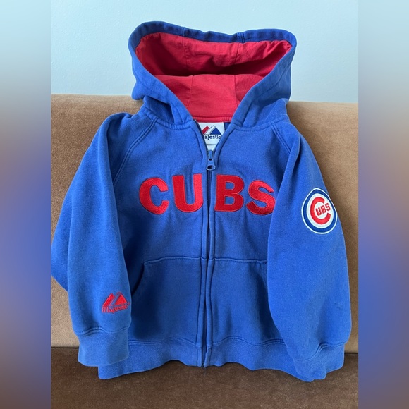 Infant/toddler CUBS zip front jacket. Used Condition. - Picture 2 of 3